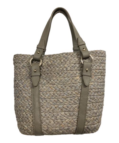 HELEN KAMINSKI（ヘレンカミンスキー）HELEN KAMINSKI (ヘレンカミンスキー) ラフィア　2WAYカゴバッグ グレーの古着・服飾アイテム