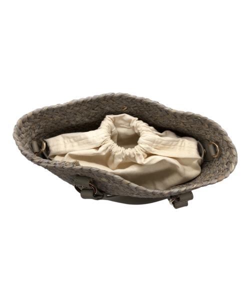 HELEN KAMINSKI（ヘレンカミンスキー）HELEN KAMINSKI (ヘレンカミンスキー) ラフィア　2WAYカゴバッグ グレーの古着・服飾アイテム