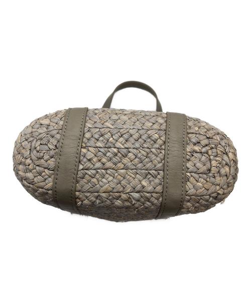 HELEN KAMINSKI（ヘレンカミンスキー）HELEN KAMINSKI (ヘレンカミンスキー) ラフィア　2WAYカゴバッグ グレーの古着・服飾アイテム