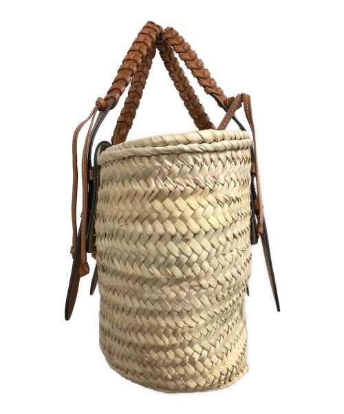 TOD'S（トッズ）TOD'S (トッズ) ロゴ入りミディアムレザーカゴバッグ ブラウンの古着・服飾アイテム