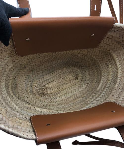 TOD'S（トッズ）TOD'S (トッズ) ロゴ入りミディアムレザーカゴバッグ ブラウンの古着・服飾アイテム