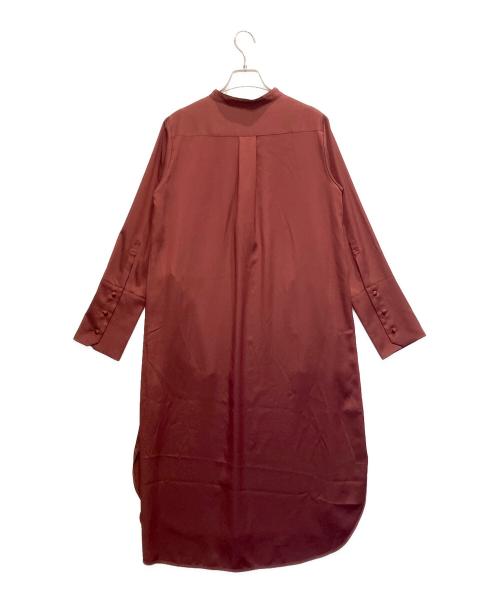 VERMEIL par iena（ヴェルメイユ パー イエナ）VERMEIL par iena (ヴェルメイユ パー イエナ) シルキーツイルワンピース エンジ サイズ:FREEの古着・服飾アイテム