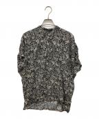 journal standard L'essage×LESSAGEジャーナルスタンダード レサージュ×レサージュ）の古着「DEVEAUX GOLDモノトーンシャツ」｜ブラック