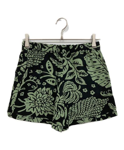 JIL SANDER+（ジルサンダープラス）JIL SANDER+ (ジルサンダープラス) ショートパンツ グリーン×ブラック サイズ:32の古着・服飾アイテム