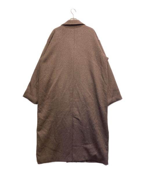 crie conforto（クリー コンフォルト）crie conforto (クリー コンフォルト) チェスターダブルロングコート ブラウン サイズ:FREEの古着・服飾アイテム