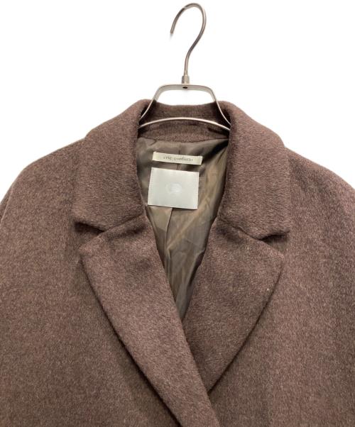 crie conforto（クリー コンフォルト）crie conforto (クリー コンフォルト) チェスターダブルロングコート ブラウン サイズ:FREEの古着・服飾アイテム