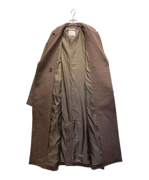 crie conforto（クリー コンフォルト）crie conforto (クリー コンフォルト) チェスターダブルロングコート ブラウン サイズ:FREEの古着・服飾アイテム