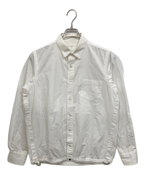 sacai（サカイ）sacai (サカイ) DRAWSTRING COTTON POPLIN SHIRT ホワイト サイズ:2の古着・服飾アイテム