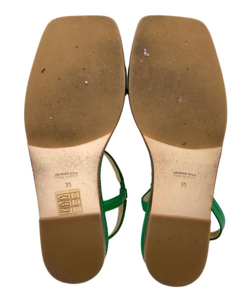 PELLICO SUNNY（ペリーコサニー）PELLICO SUNNY (ペリーコサニー) PELLICO SUNNY ジュートフラットサンダル グリーン サイズ:35の古着・服飾アイテム