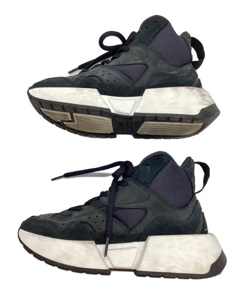 MM6 Maison Margiela（エムエムシックスメゾンマルジェラ）MM6 Maison Margiela (エムエムシックスメゾンマルジェラ) ハイトップ パフレア ランナー ブラック サイズ:35の古着・服飾アイテム