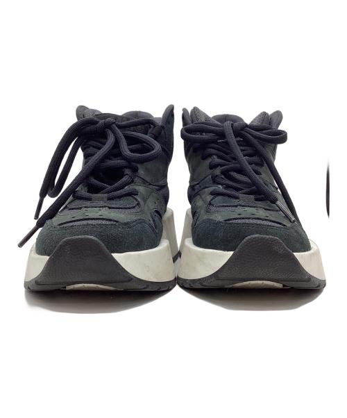 MM6 Maison Margiela（エムエムシックスメゾンマルジェラ）MM6 Maison Margiela (エムエムシックスメゾンマルジェラ) ハイトップ パフレア ランナー ブラック サイズ:35の古着・服飾アイテム