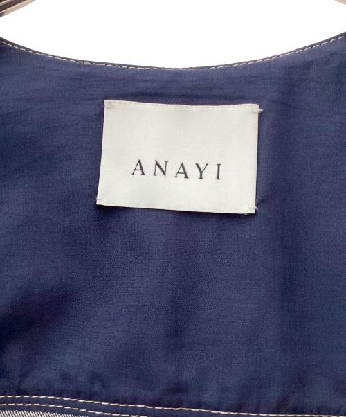 ANAYI（アナイ）ANAYI (アナイ) デニムライクジップアップジャケット インディゴ サイズ:36の古着・服飾アイテム