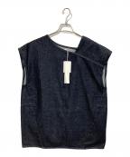MANOFマノフ）の古着「SLANT NECK DENIM TOPS」｜インディゴ