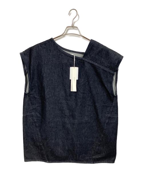 MANOF（マノフ）MANOF (マノフ) SLANT NECK DENIM TOPS インディゴ サイズ:FREEの古着・服飾アイテム