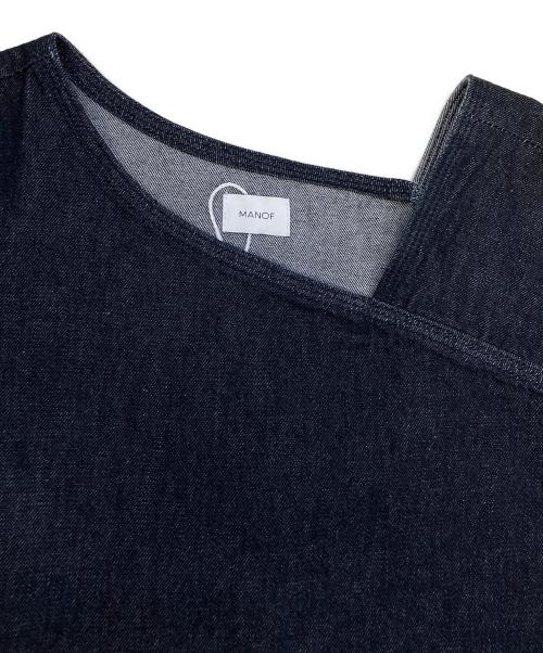 MANOF（マノフ）MANOF (マノフ) SLANT NECK DENIM TOPS インディゴ サイズ:FREEの古着・服飾アイテム