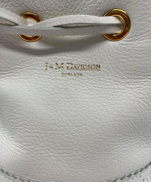 J&M DAVIDSON（ジェイ＆エム デヴィッドソン）J&M DAVIDSON (ジェイ＆エム デヴィッドソン) 巾着ショルダーバッグ ホワイトの古着・服飾アイテム