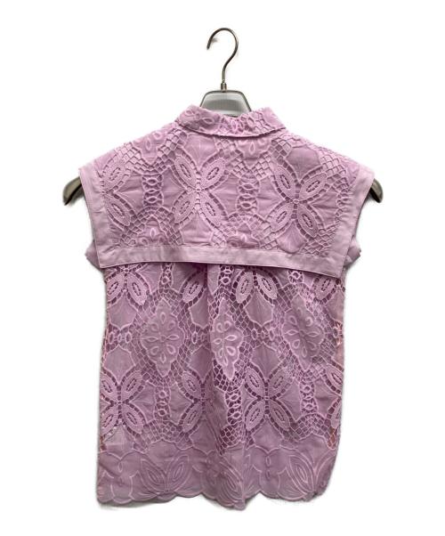 Adonisis（アドニシス）Adonisis (アドニシス) ノースリーブレースブラウス ピンク サイズ:Freeの古着・服飾アイテム