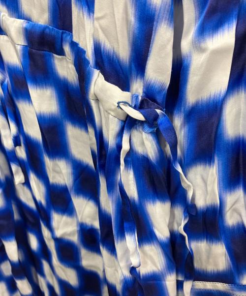 DRIES VAN NOTEN（ドリスヴァンノッテン）DRIES VAN NOTEN (ドリスヴァンノッテン) チュニックワンピース ブルー×ホワイト サイズ:34の古着・服飾アイテム