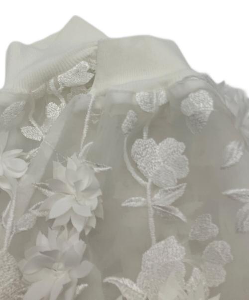 Sov.（ソブ）Sov. (ソブ) 花柄チュールニット ホワイト サイズ:38の古着・服飾アイテム