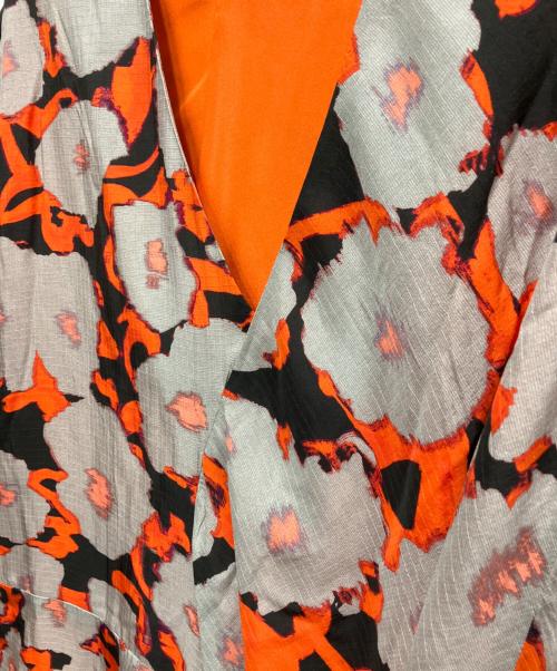 christian wijnants（クリスチャン ワイナンツ）christian wijnants (クリスチャン ワイナンツ) シルク混半袖ワンピース グレー×オレンジ サイズ:38の古着・服飾アイテム