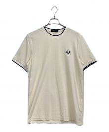 FRED PERRY（フレッドペリー）の古着「CREPE PIQUE T-SHIRT」｜アイボリー
