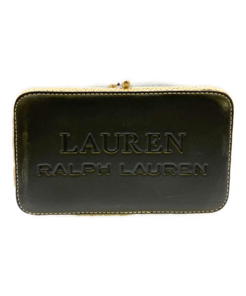 LAUREN RALPH LAUREN（ローレンラルフローレン）LAUREN RALPH LAUREN (ローレンラルフローレン) キャンバス ミニ Debby ドローストリングバッグ グレーの古着・服飾アイテム