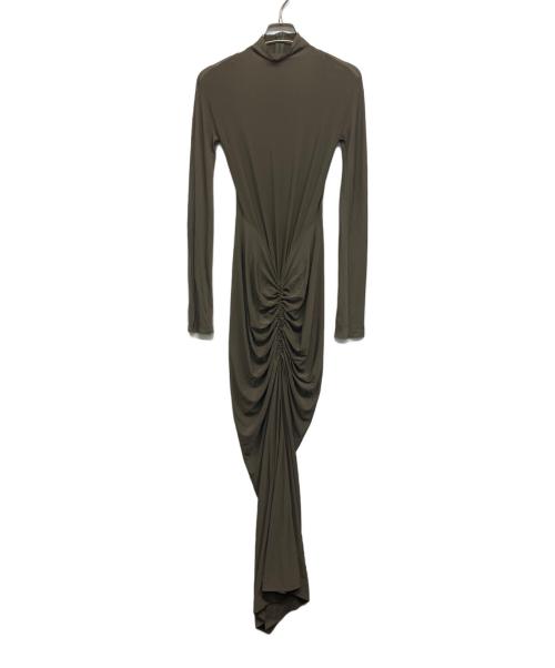 ALAIA（アライア）ALAIA (アライア) Draped Jersey Dress　ドレープトジャージードレス カーキ サイズ:36の古着・服飾アイテム