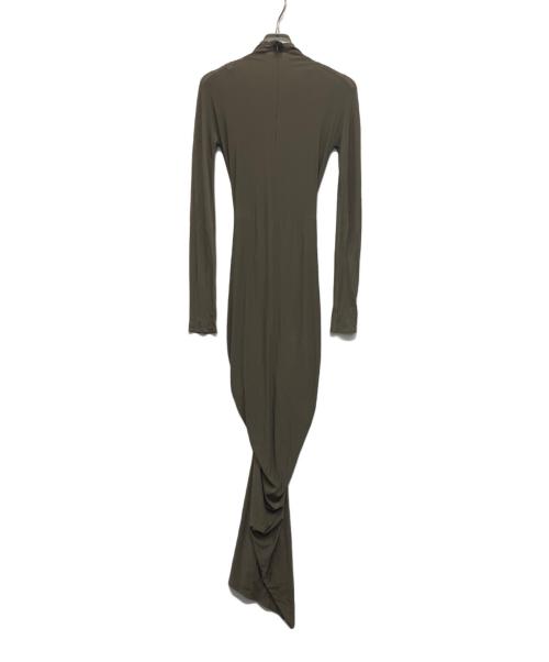 ALAIA（アライア）ALAIA (アライア) Draped Jersey Dress　ドレープトジャージードレス カーキ サイズ:36の古着・服飾アイテム