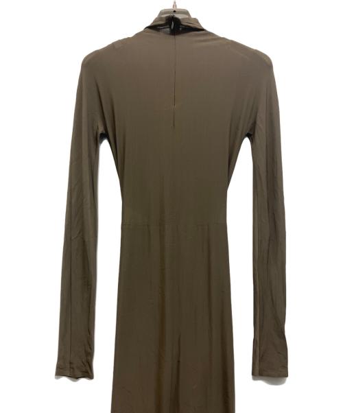 ALAIA（アライア）ALAIA (アライア) Draped Jersey Dress　ドレープトジャージードレス カーキ サイズ:36の古着・服飾アイテム
