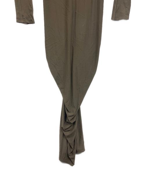 ALAIA（アライア）ALAIA (アライア) Draped Jersey Dress　ドレープトジャージードレス カーキ サイズ:36の古着・服飾アイテム