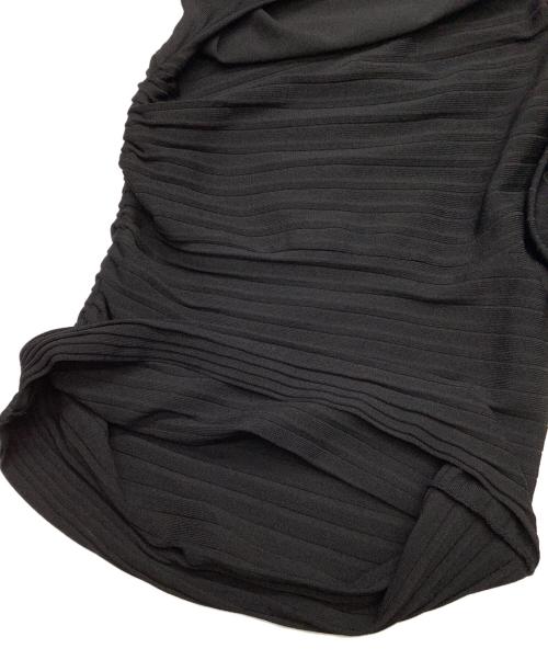 Philosophy Di Lorenzo Serafini（フィロソフィ ディ ロレンツォ セラフィニ）Philosophy Di Lorenzo Serafini (フィロソフィ ディ ロレンツォ セラフィニ) PHILOSOPHY di Lorenzo Serafini　アシンメトリー プリーツ トップ ブラック サイズ:USA 4の古着・服飾アイテム