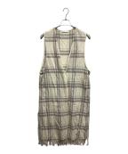 GALERIE VIEギャルリーヴィー）の古着「ウールカシミヤブランケット ロングジレ」｜アイボリー