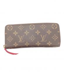 LOUIS VUITTON（ルイ ヴィトン）の古着「長財布　ポルトフォイユ・クレマンス　モノグラム」｜フューシャ