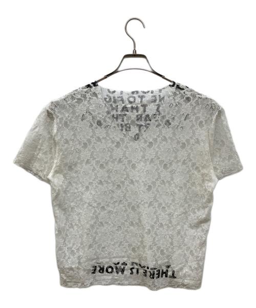 MM6 Maison Margiela（エムエムシックスメゾンマルジェラ）MM6 Maison Margiela (エムエムシックスメゾンマルジェラ) レース エイズTシャツ ホワイト サイズ:Ｓの古着・服飾アイテム