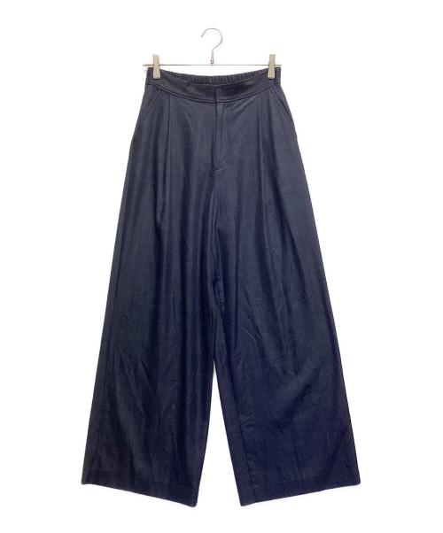 SOEJU（ソージュ）SOEJU (ソージュ) デニムライクタックワイドパンツ インディゴ サイズ:Lの古着・服飾アイテム