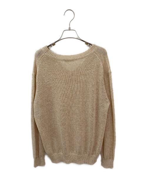 Plage（プラージュ）Plage (プラージュ) LINEN MIX Vネック ニット ベージュ サイズ:Freeの古着・服飾アイテム