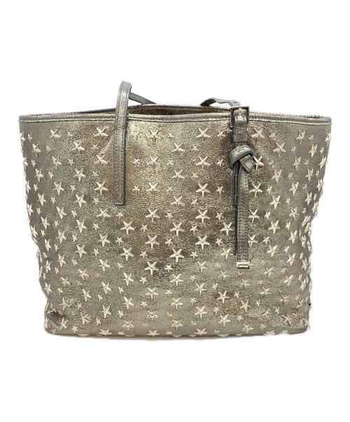 JIMMY CHOO（ジミーチュウ）JIMMY CHOO (ジミーチュウ) スタースタッズトートバッグ シルバーの古着・服飾アイテム