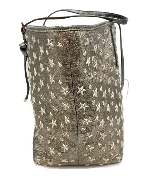 JIMMY CHOO（ジミーチュウ）JIMMY CHOO (ジミーチュウ) スタースタッズトートバッグ シルバーの古着・服飾アイテム