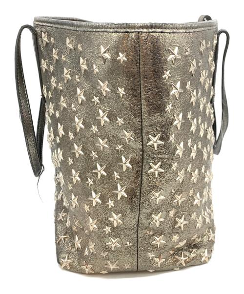 JIMMY CHOO（ジミーチュウ）JIMMY CHOO (ジミーチュウ) スタースタッズトートバッグ シルバーの古着・服飾アイテム