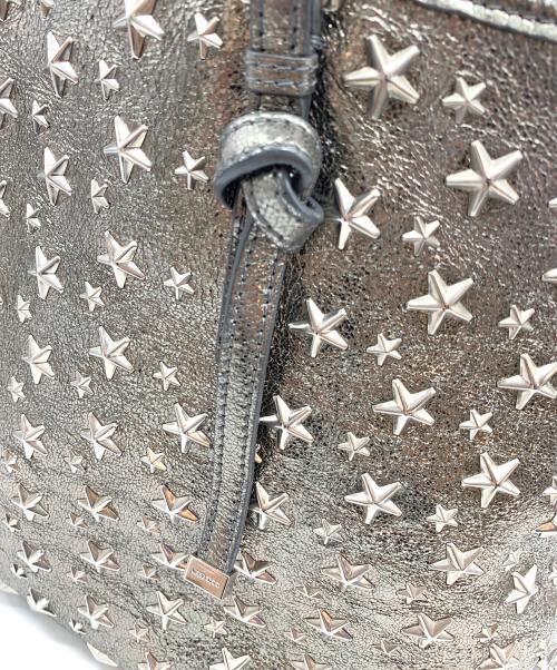 JIMMY CHOO（ジミーチュウ）JIMMY CHOO (ジミーチュウ) スタースタッズトートバッグ シルバーの古着・服飾アイテム