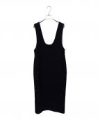 TODAYFULトゥデイフル）の古着「Uneck Piping Dress」｜ブラック