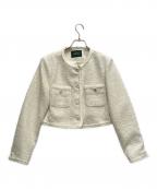 the Barnnetザ バーネット）の古着「Melina Tweed Set-up Jacket」｜ホワイト
