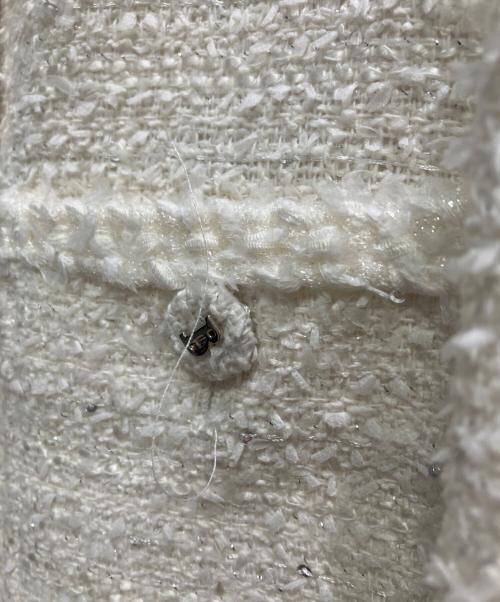 the Barnnet（ザ バーネット）the Barnnet (ザ バーネット) Melina Tweed Set-up Jacket ホワイト サイズ:FREE 未使用品の古着・服飾アイテム