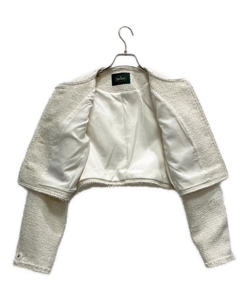 the Barnnet（ザ バーネット）the Barnnet (ザ バーネット) Melina Tweed Set-up Jacket ホワイト サイズ:FREE 未使用品の古着・服飾アイテム