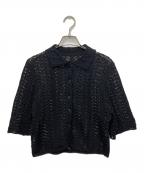 TODAYFULトゥデイフル）の古着「Lace Knit Shirts」｜ブラック