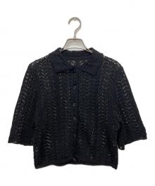 TODAYFUL（トゥデイフル）の古着「Lace Knit Shirts」｜ブラック