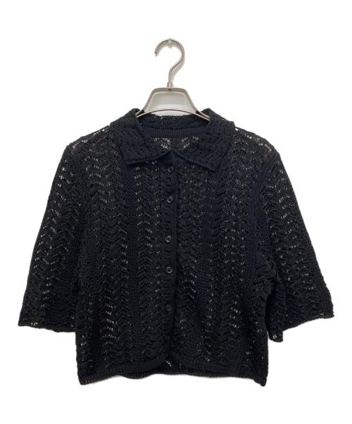 TODAYFUL（トゥデイフル）TODAYFUL (トゥデイフル) Lace Knit Shirts ブラック サイズ:Freeの古着・服飾アイテム