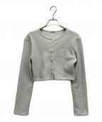overdue flairオーバーデュー フレア）の古着「GLITTERY JERSEY CARDIGAN」｜グレー