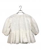 TSURU by MARIKO OIKAWAツルバイマリコオイカワ）の古着「pas de chat/スパンコールトップス」｜ホワイト