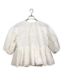 TSURU by MARIKO OIKAWA（ツルバイマリコオイカワ）の古着「pas de chat/スパンコールトップス」｜ホワイト